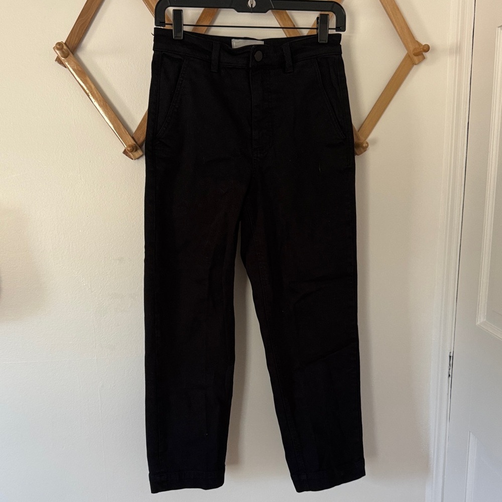 Everlane Black Cropped Straight Regular Denim Pants Size 4